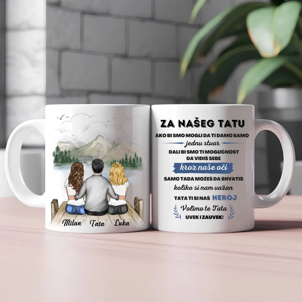 Tata i Dve Ćerke šoljica - za našeg tatu