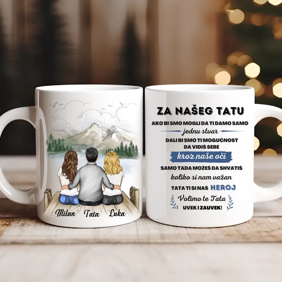Tata i Dve Ćerke šoljica - za našeg tatu