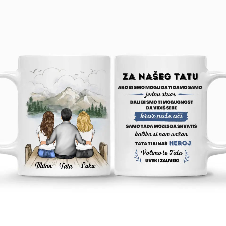 Tata i Dve Ćerke šoljica - za našeg tatu
