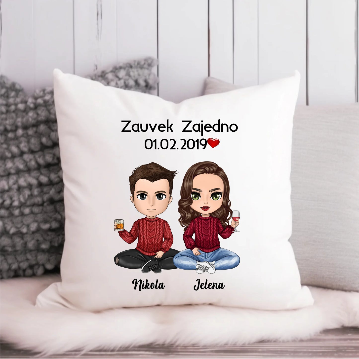 Zauvek zajedno jastuk