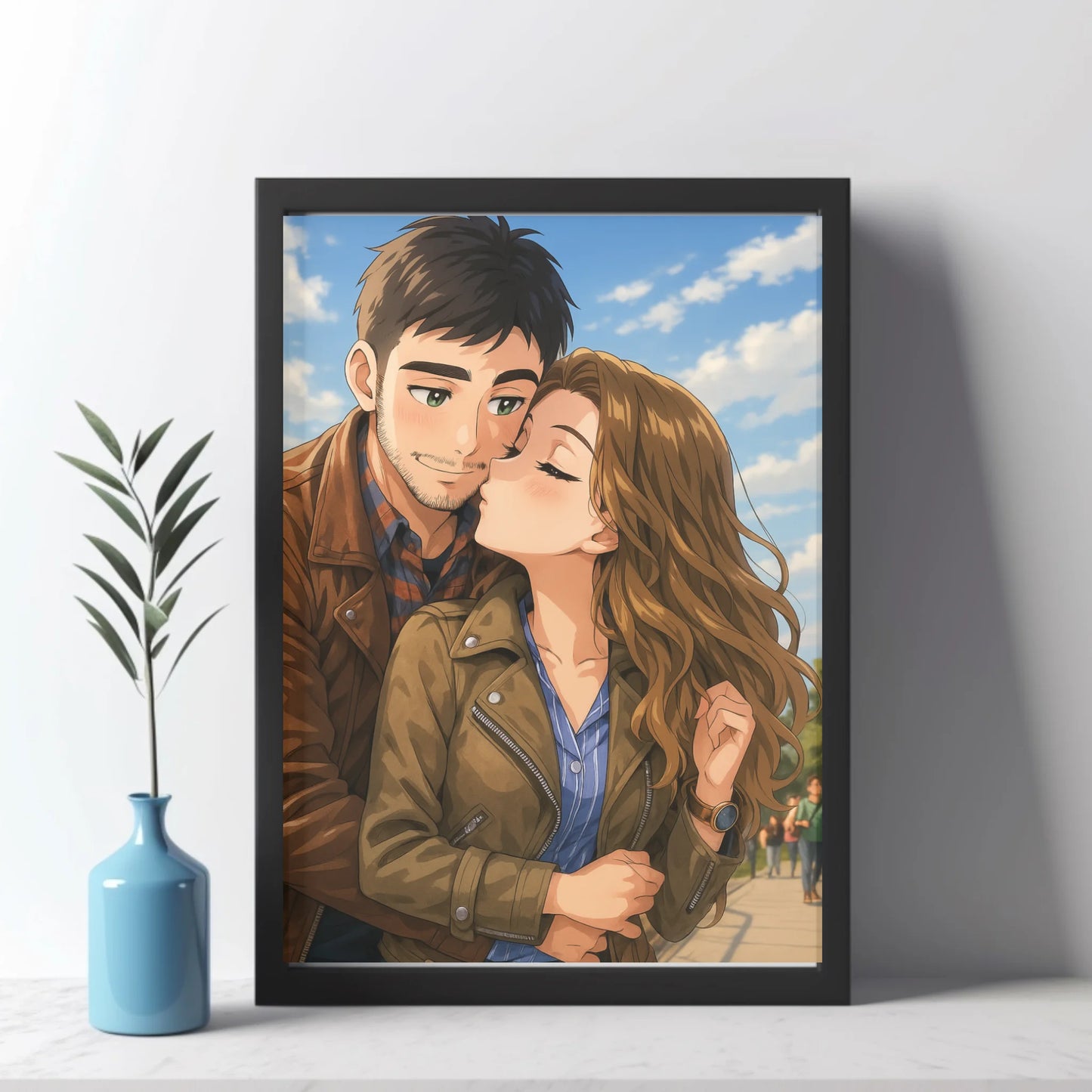 Vaša fotografija u Anime stilu - Uramljen Poster