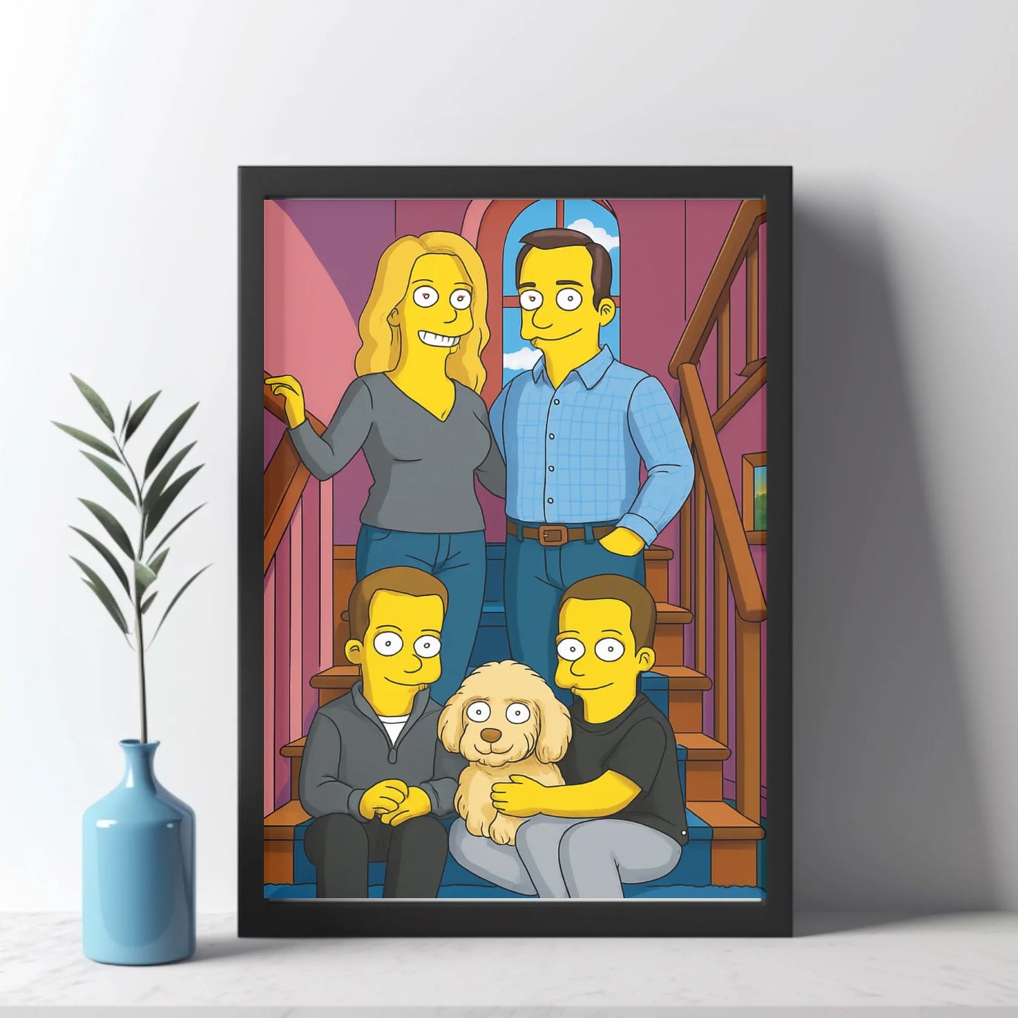 Vaša fotografija u Simsonovi Stilu - Uramljen Poster