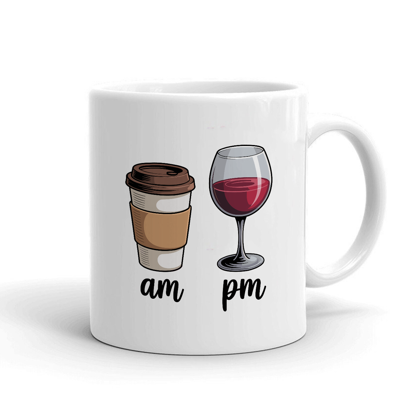 Am- coffee Pm-wine - Šoljica