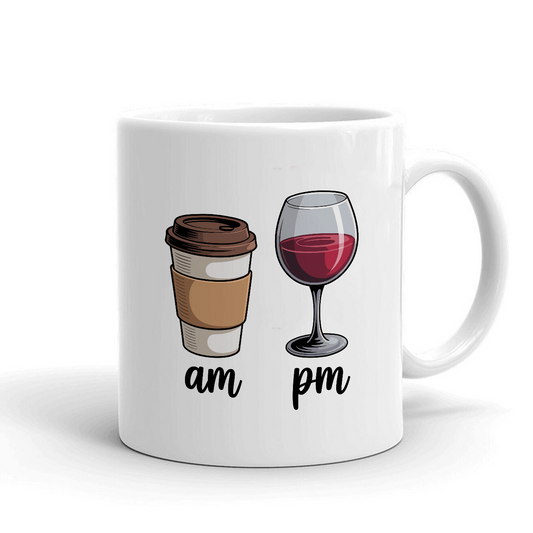 Am- coffee Pm-wine - Šoljica
