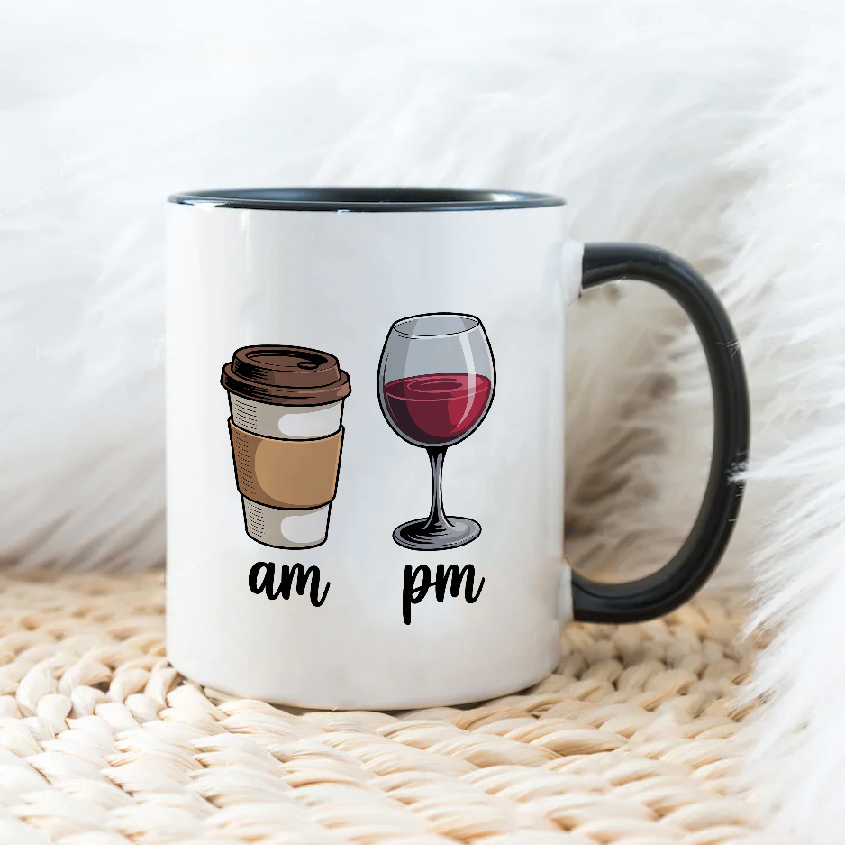 Am- coffee Pm-wine - Šoljica