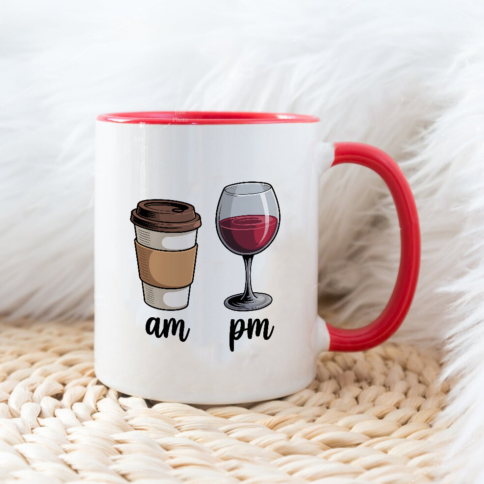 Am- coffee Pm-wine - Šoljica