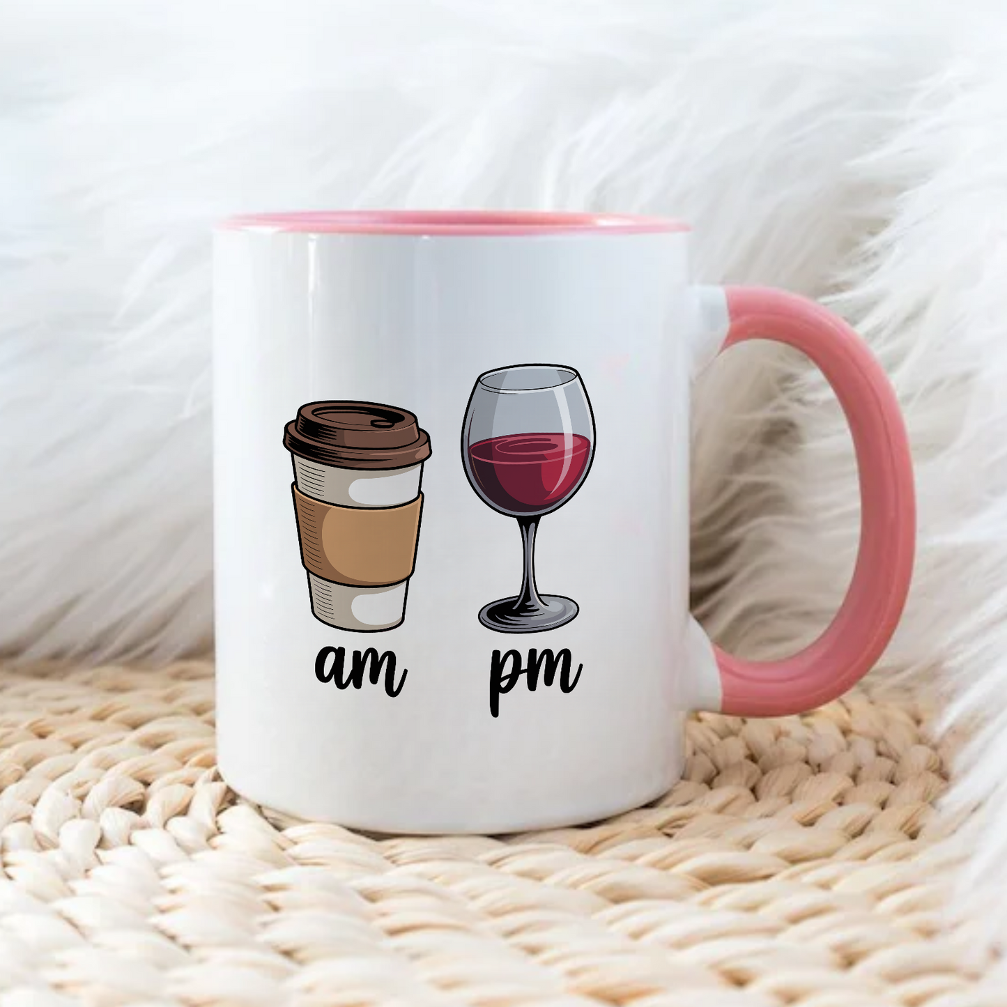 Am- coffee Pm-wine - Šoljica