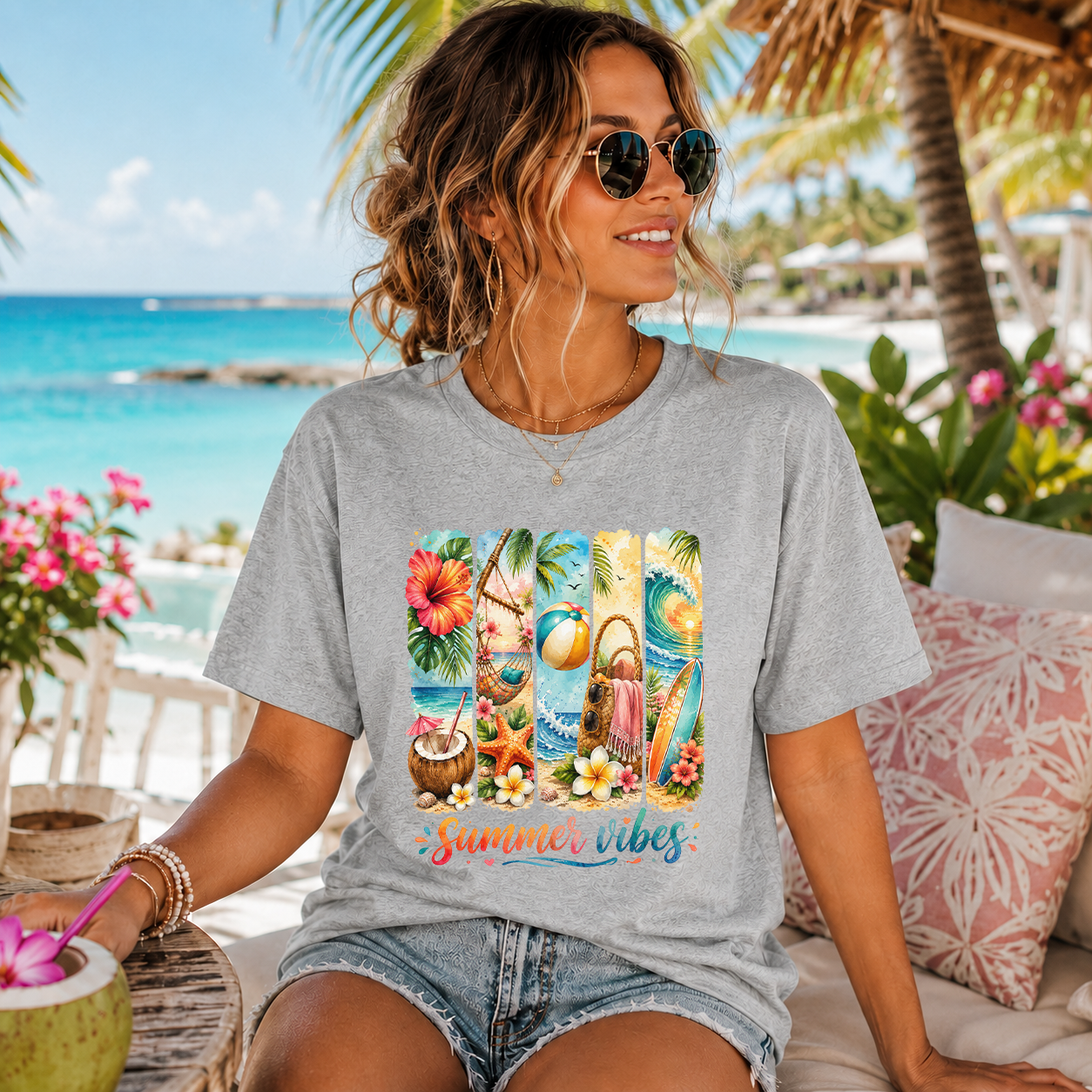 Summer Vibes – Tropical Beach - Majica