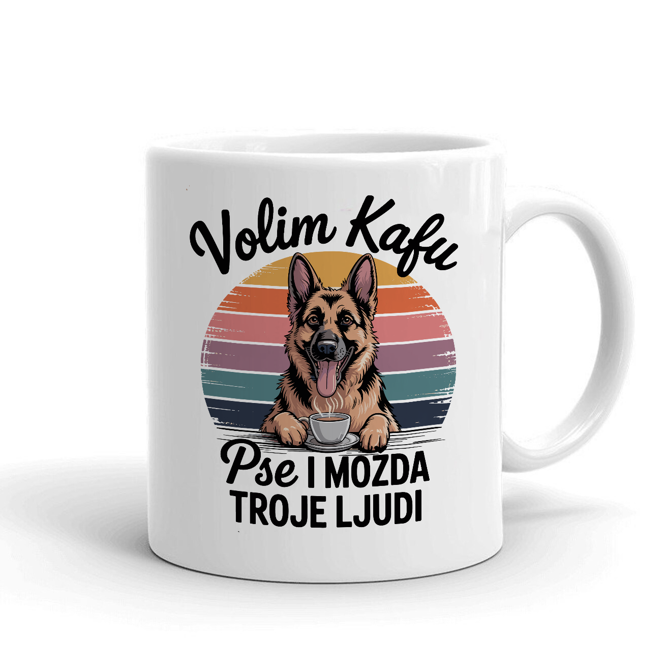 Volim Kafu i Pse (Ovčar) - Šoljica