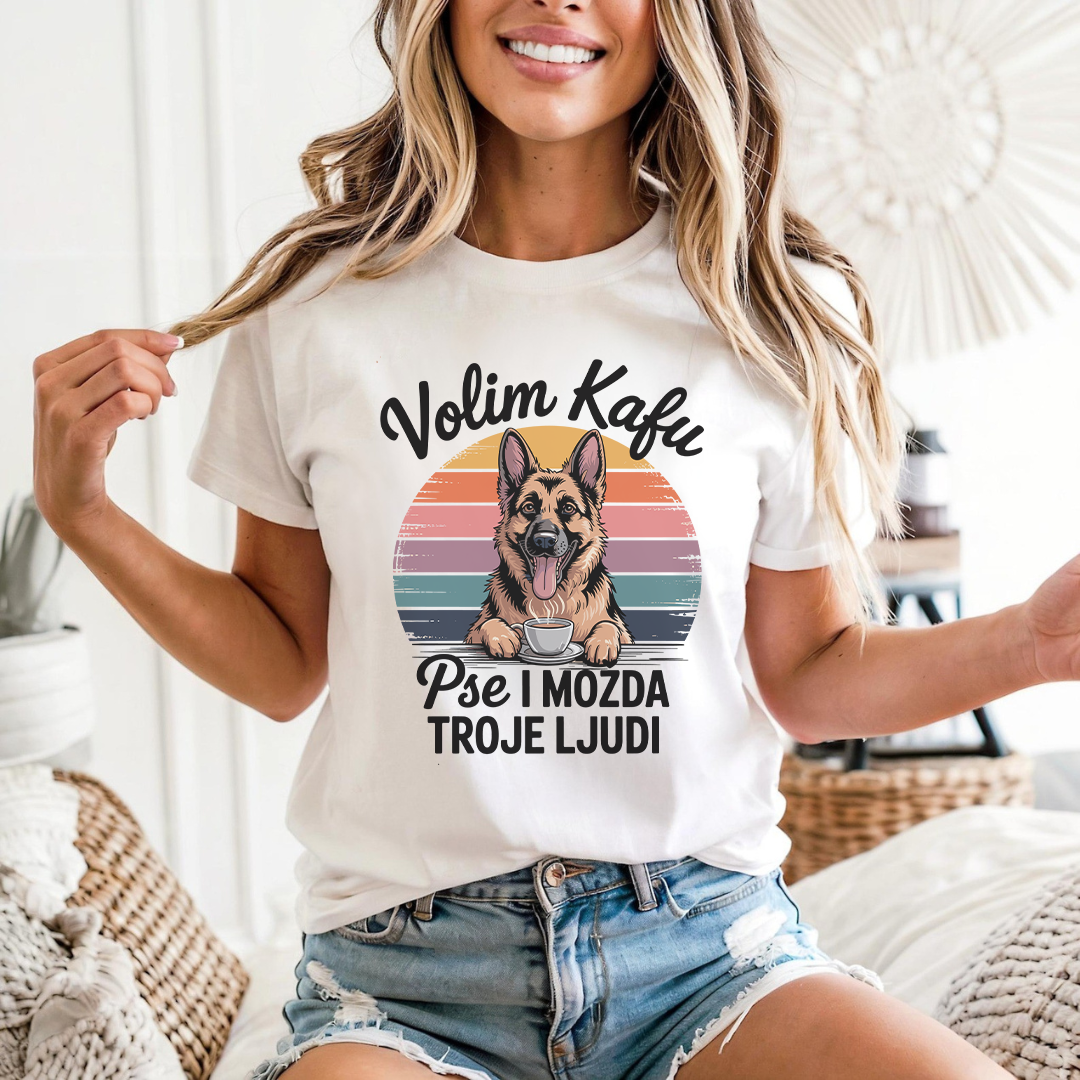 Volim Kafu i Pse - Ovčar - Majica