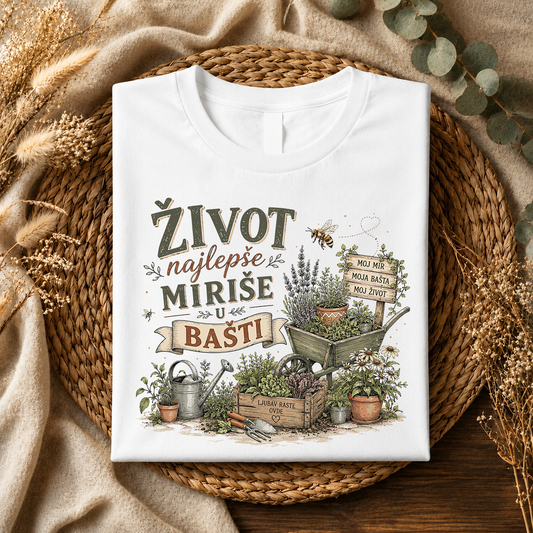 Život najlepše miriše u bašti - Majica
