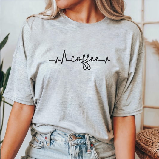 coffee heart line - Majica
