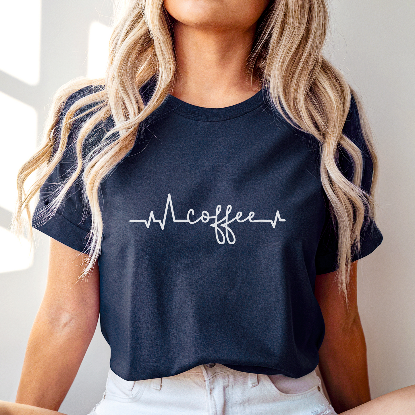 coffee heart line - Majica