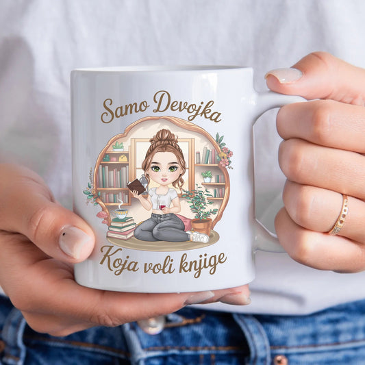 Devojka koja voli knjige - Šoljica - Šolja - Kreativa -