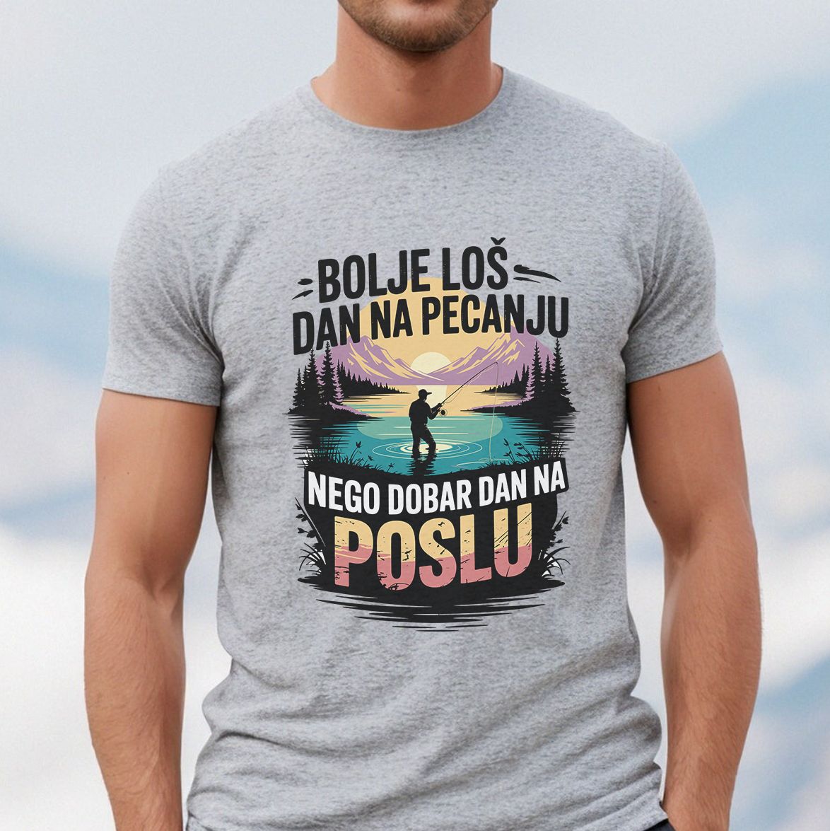 Bolje loš dan na pecanju, nego dobar dan na poslu - stil 1 - Majica