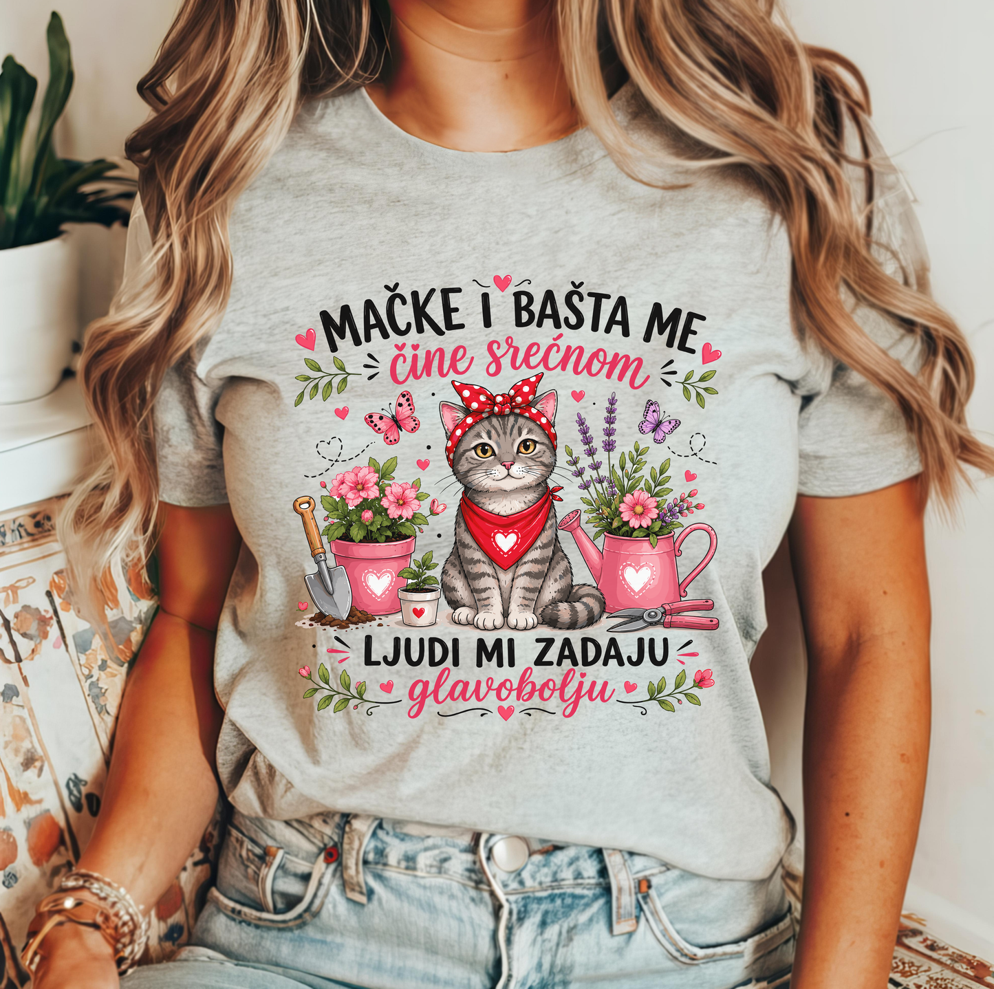 Mačke, bašta i mir – Majica