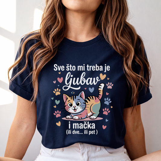 Sve što mi treba je ljubav i mačka - Majica