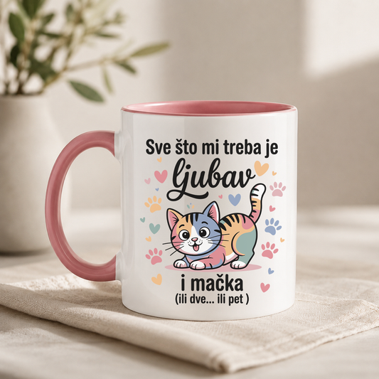 Sve što mi treba je ljubav i mačka - Šoljica