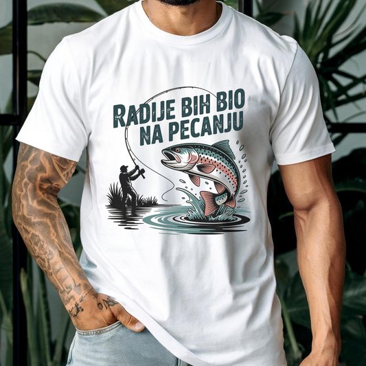 Radije bih bio na pecanju - Majica