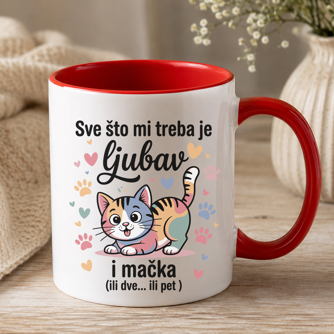 Sve što mi treba je ljubav i mačka - Šoljica