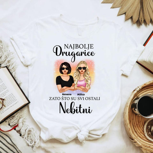 2 Najbolje drugarice majica (bela)