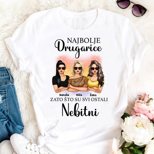 3 Najbolje Drugarice majica (bela)