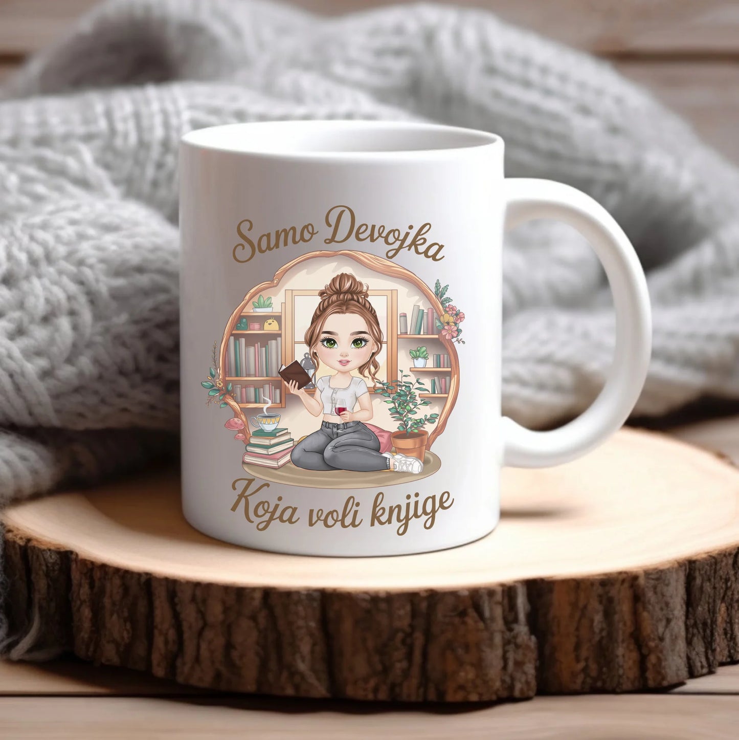 Devojka koja voli knjige - Šoljica
