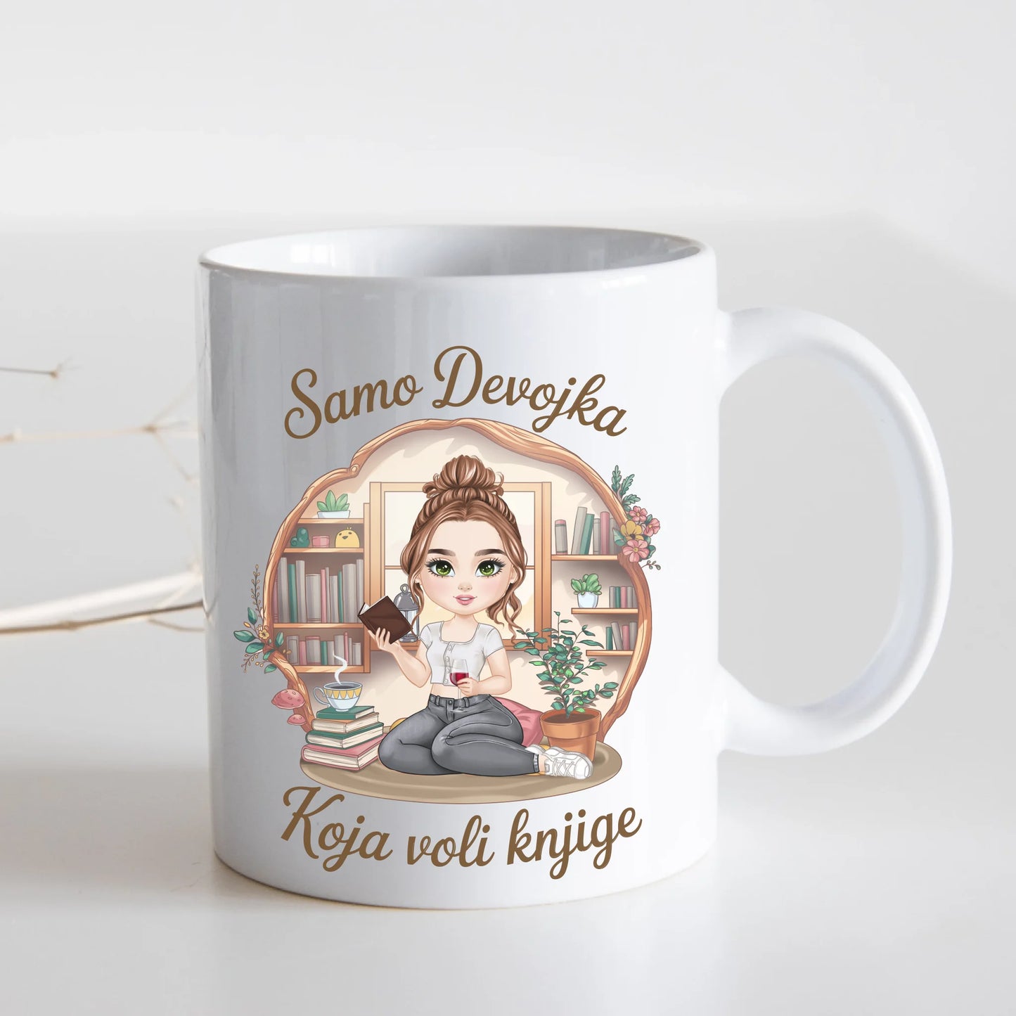 Devojka koja voli knjige - Šoljica
