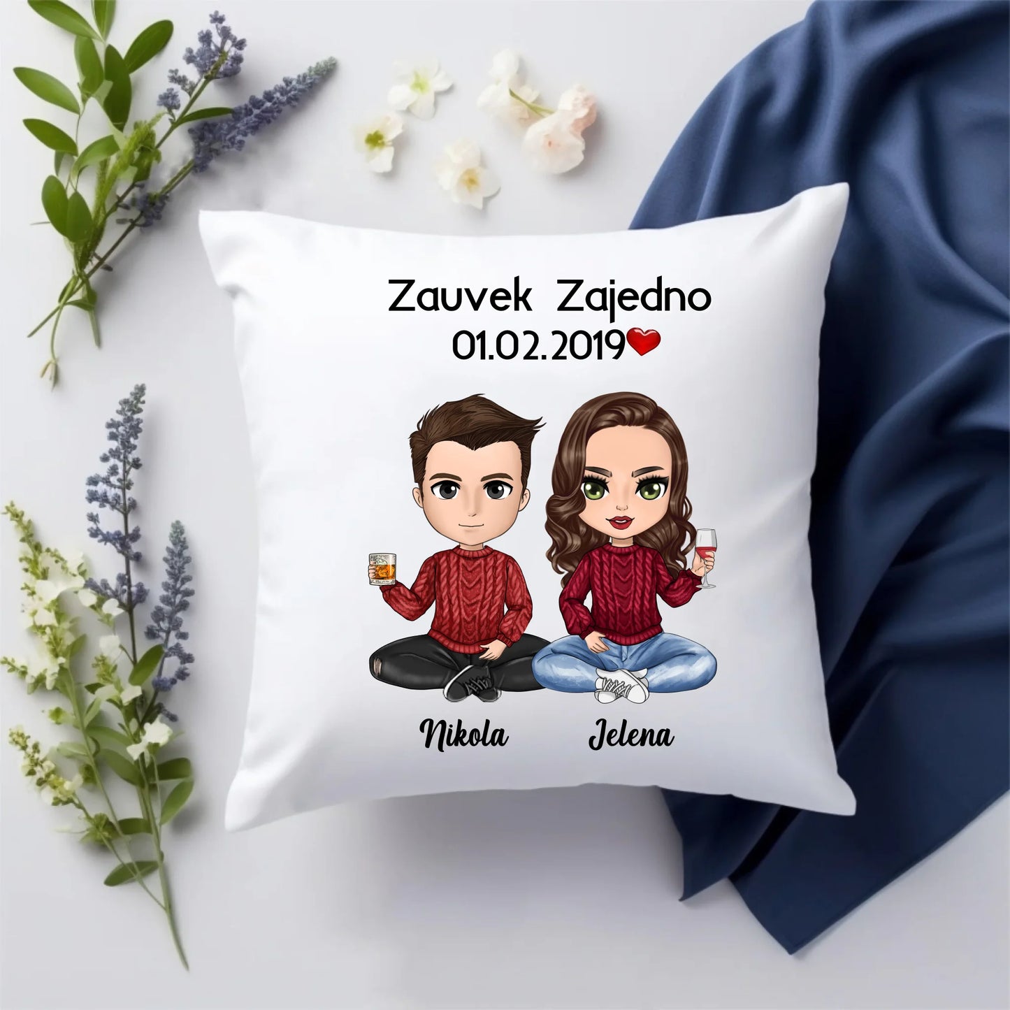Zauvek zajedno jastuk