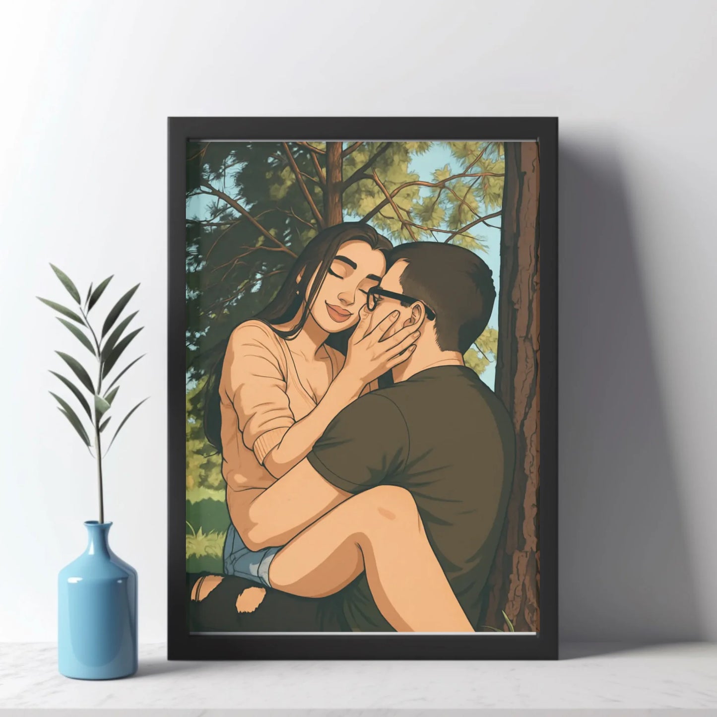 Vaša fotografija u vektorskom stilu - Uramljen Poster