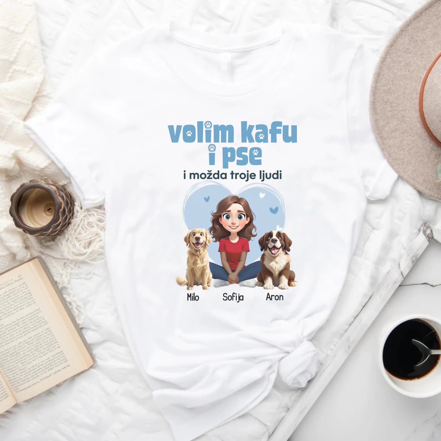 Volim kafu i pse i mozda troje ljudi - Majica