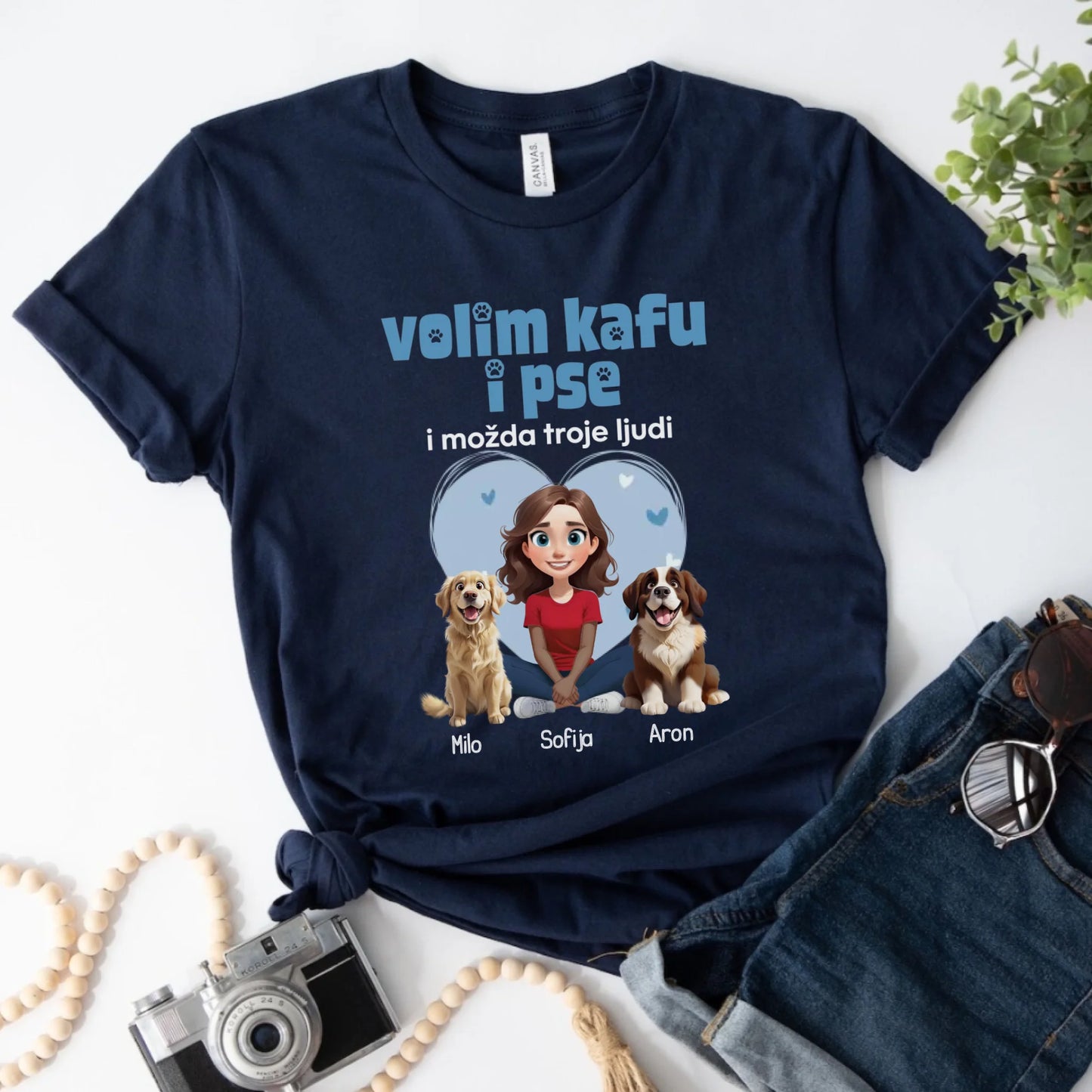 Volim kafu i pse i mozda troje ljudi - Majica