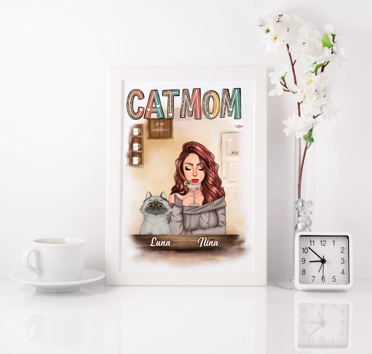 CatMom - Uramljen Poster