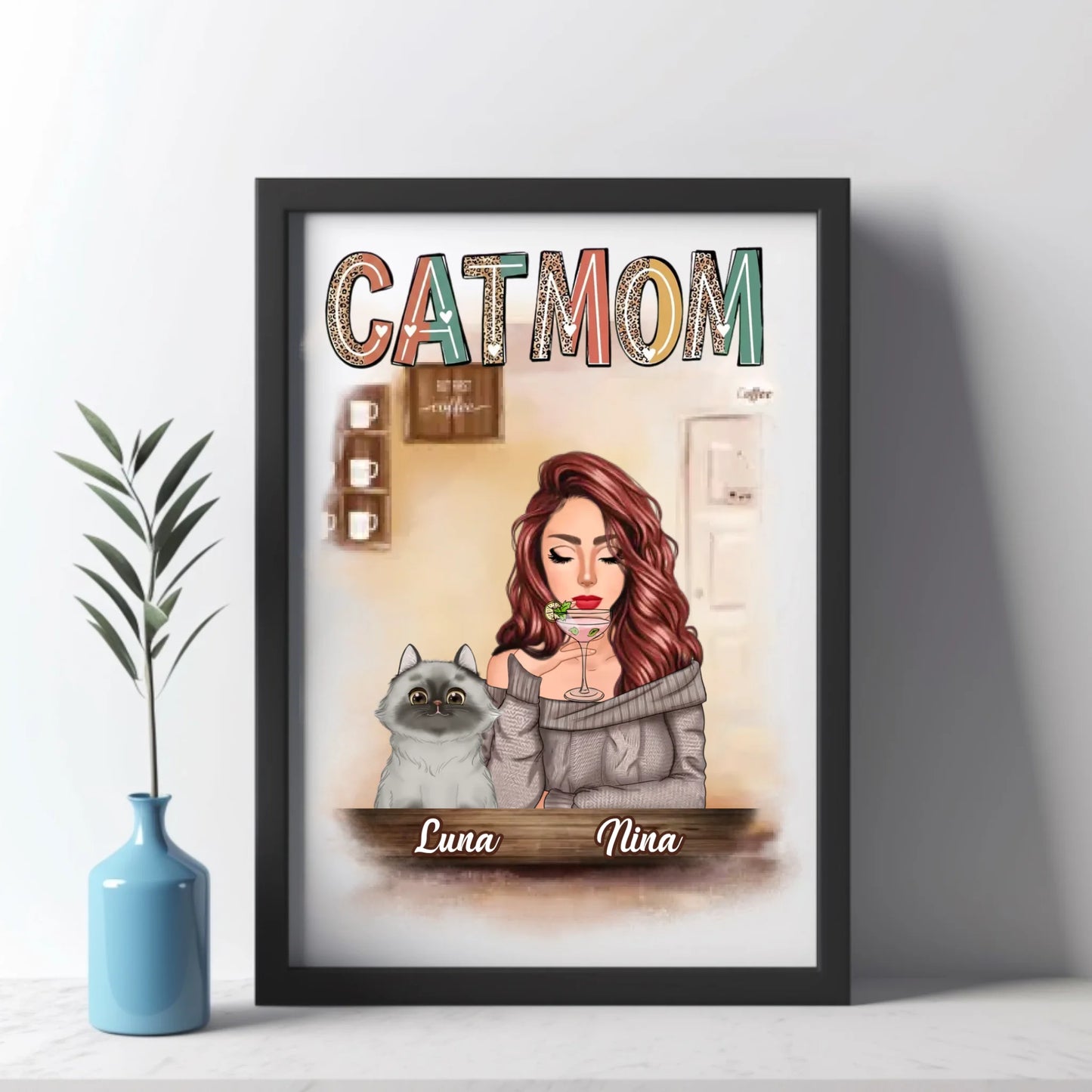 CatMom - Uramljen Poster