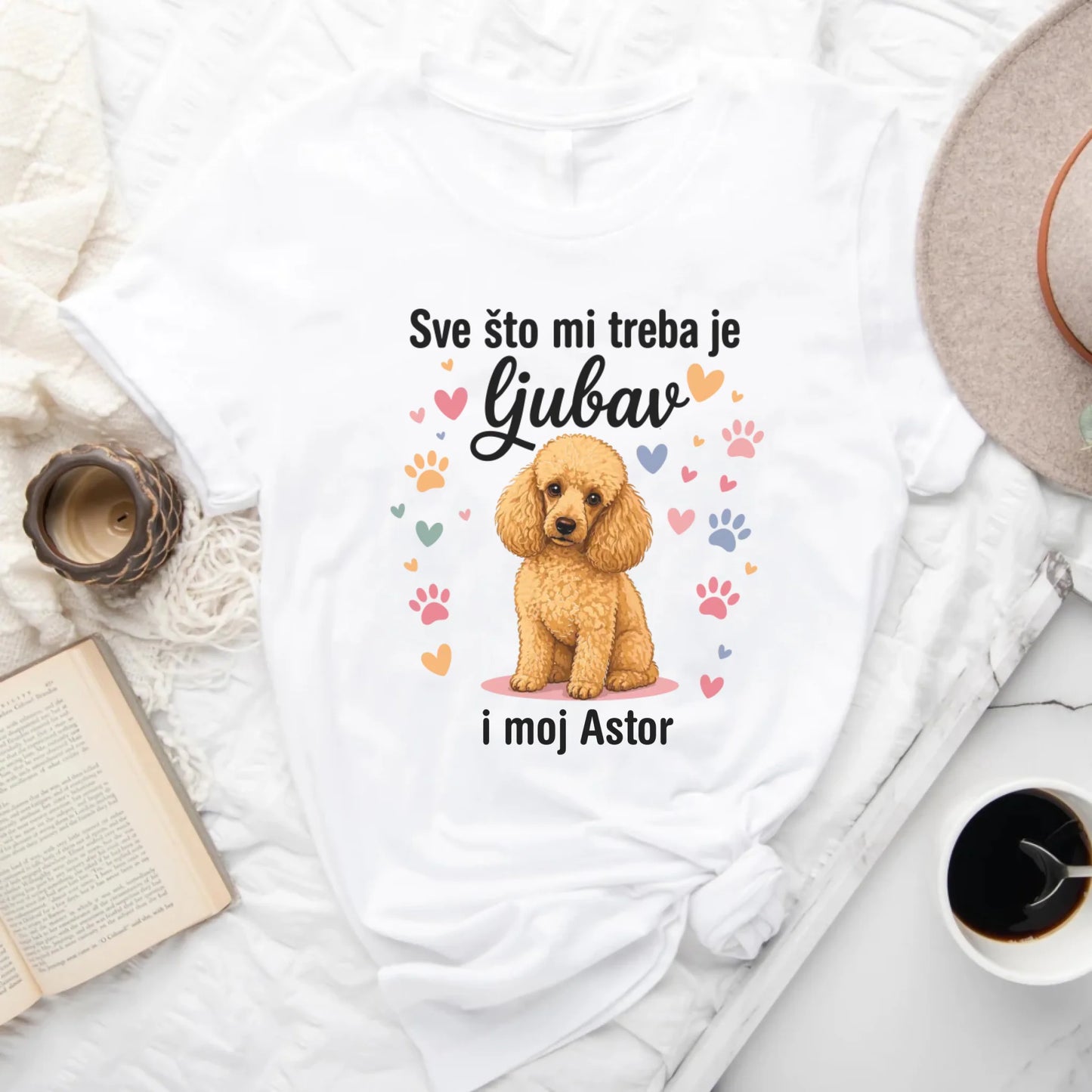 Sve što mi treba je ljubav - Majica (Unesite sliku vašeg ljubimca i njegovo ime)