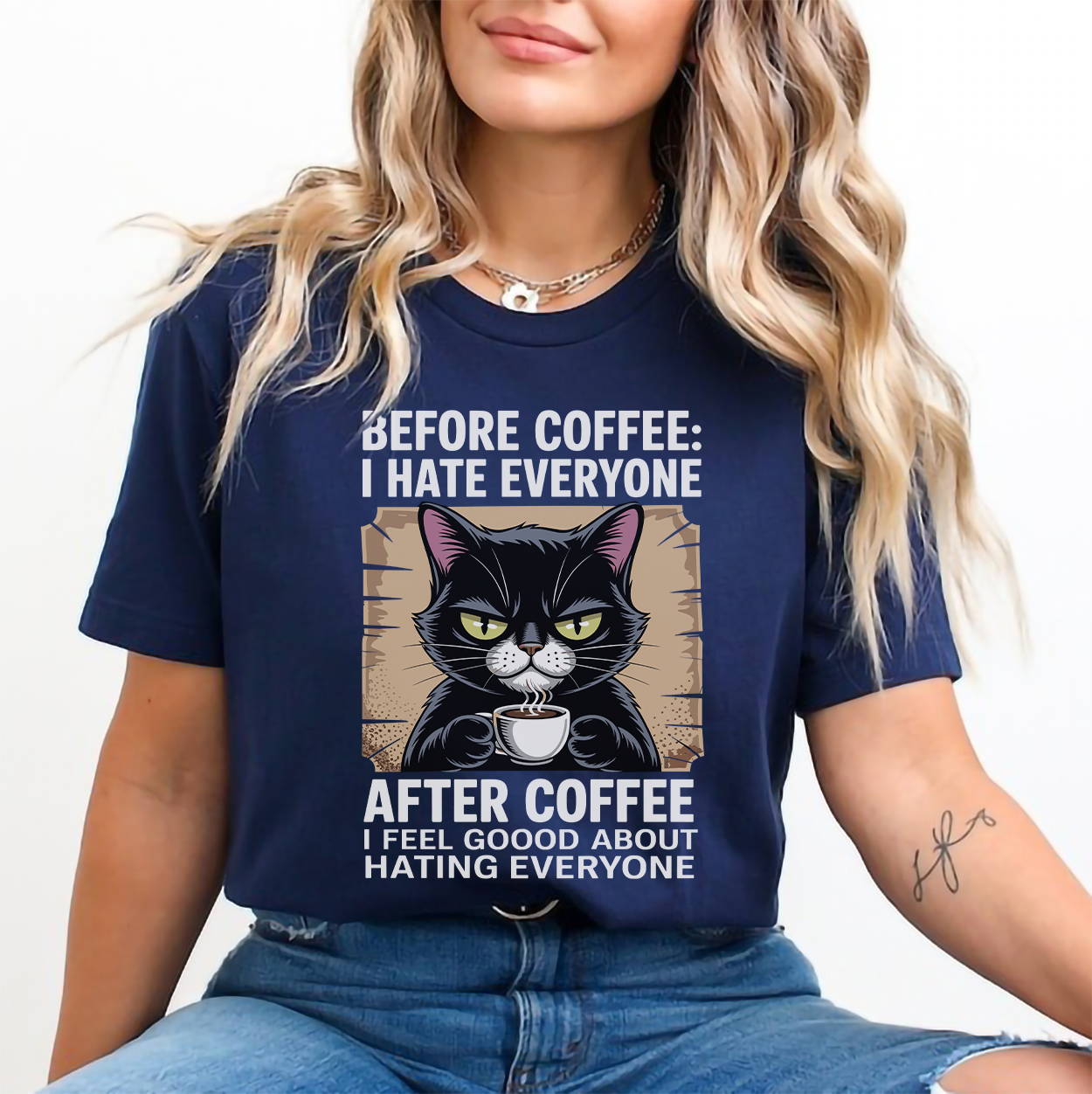Before coffee i hate everyone - Majica