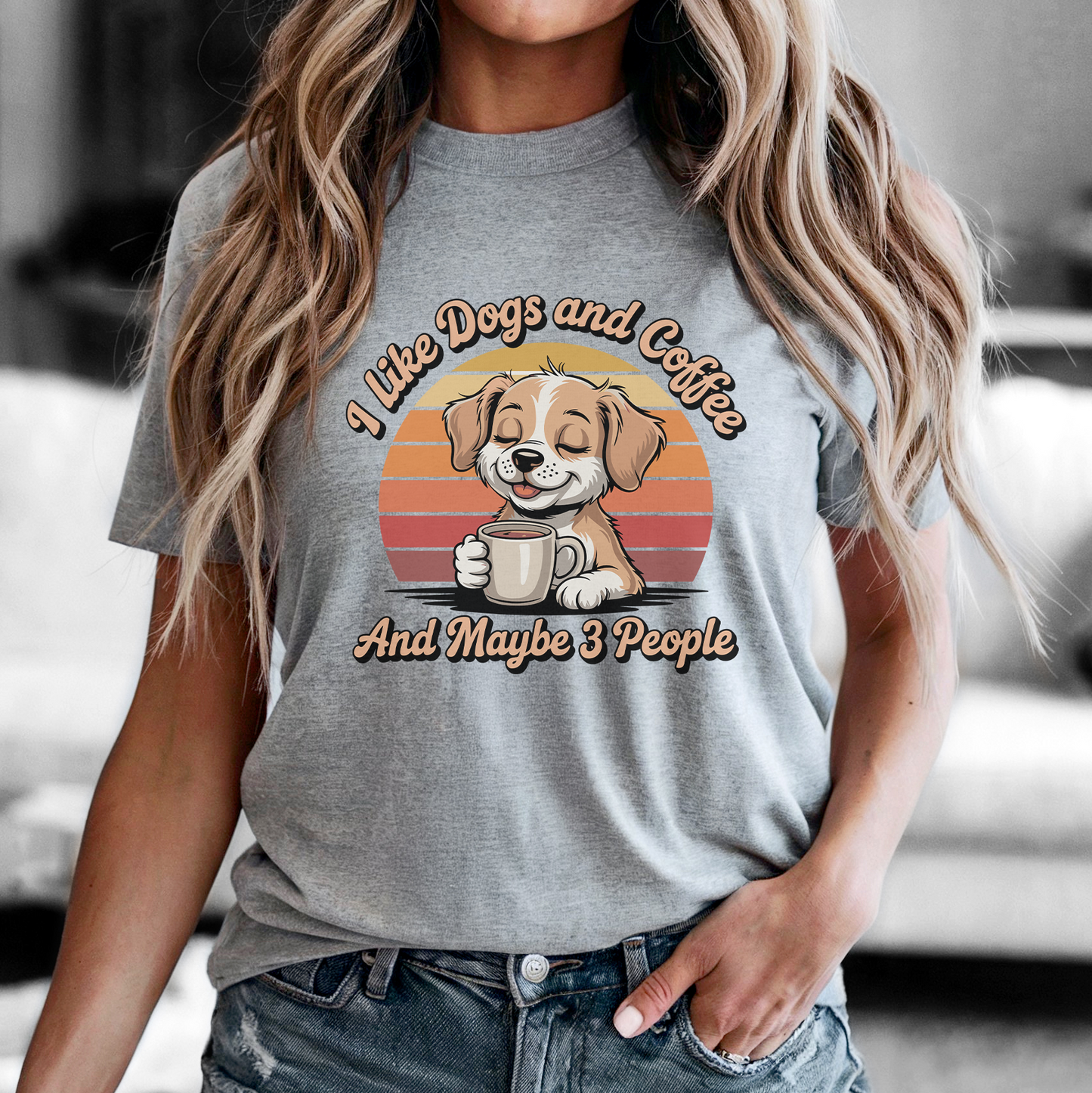 I like dogs and coffee - Majica