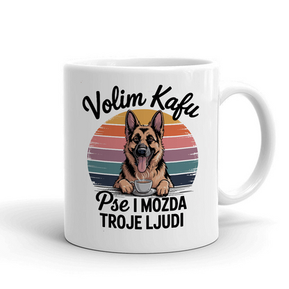 Volim Kafu i Pse (Ovčar) - Šoljica
