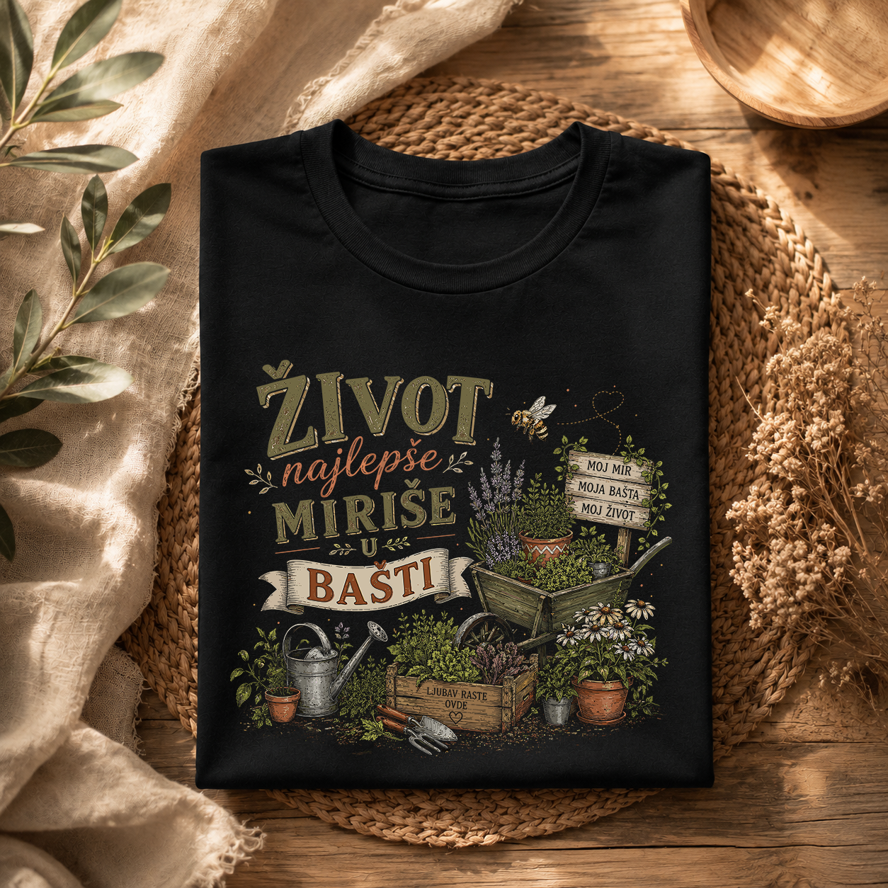 Život najlepše miriše u bašti - Majica