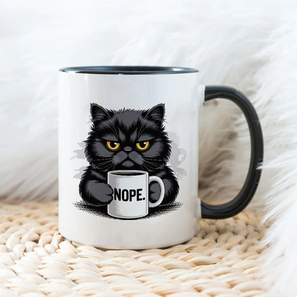 black-cat-nope - Šoljica