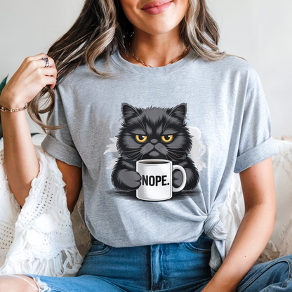 black cat nope - Majica