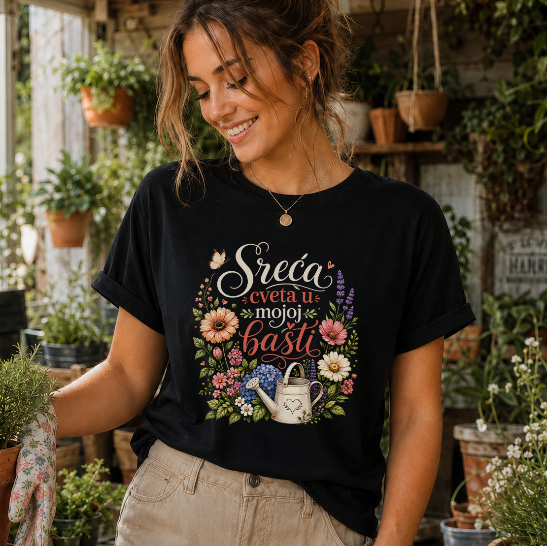 Sreća cveta u mojoj bašti - Majica