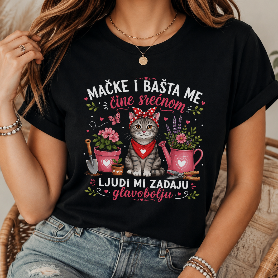 Mačke, bašta i mir – Majica