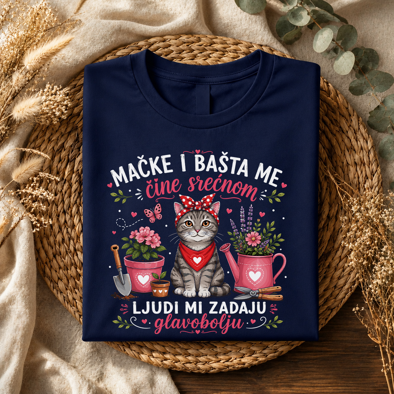 Mačke, bašta i mir – Majica