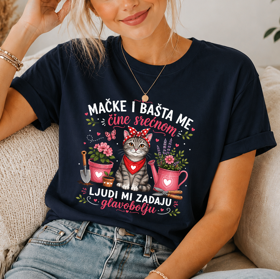 Mačke, bašta i mir – Majica