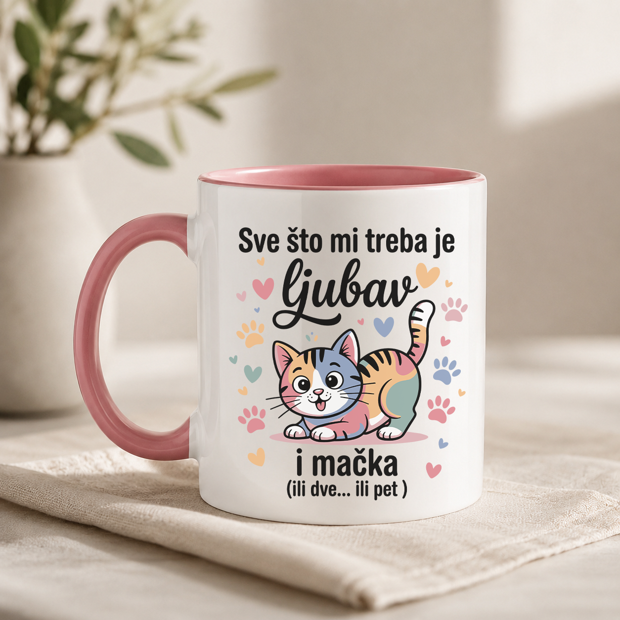Sve što mi treba je ljubav i mačka - Šoljica