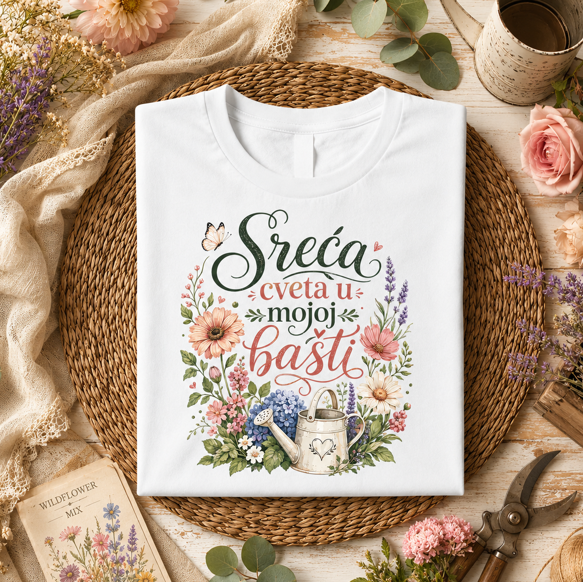 Sreća cveta u mojoj bašti - Majica