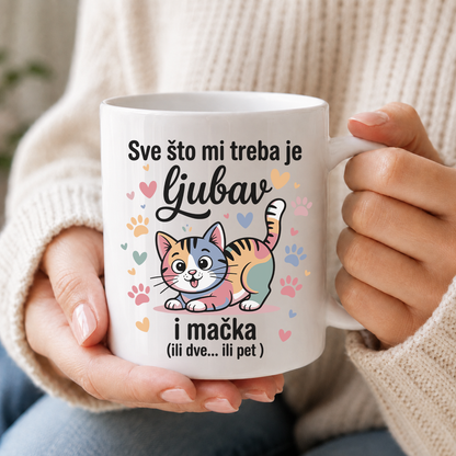 Sve što mi treba je ljubav i mačka - Šoljica