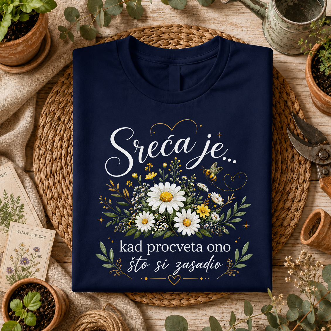Sreća je kad procveta ono što si zasadio - Majica