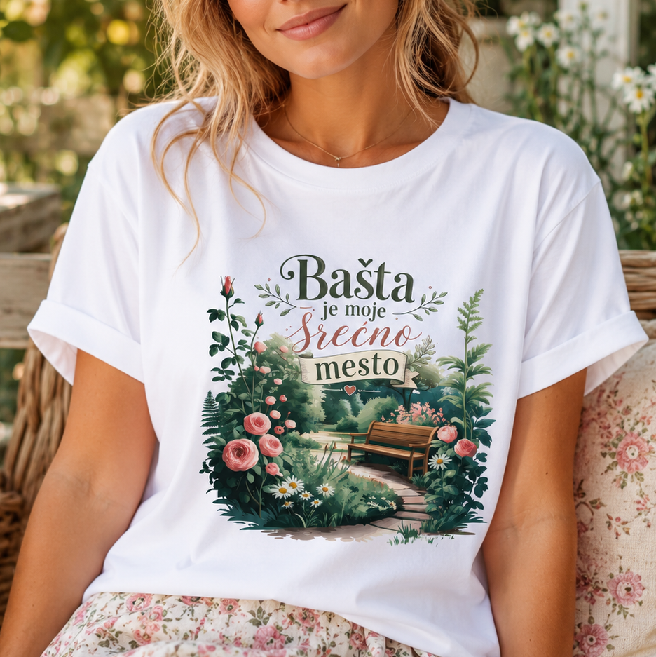 Bašta je moje srećno mesto - Majica